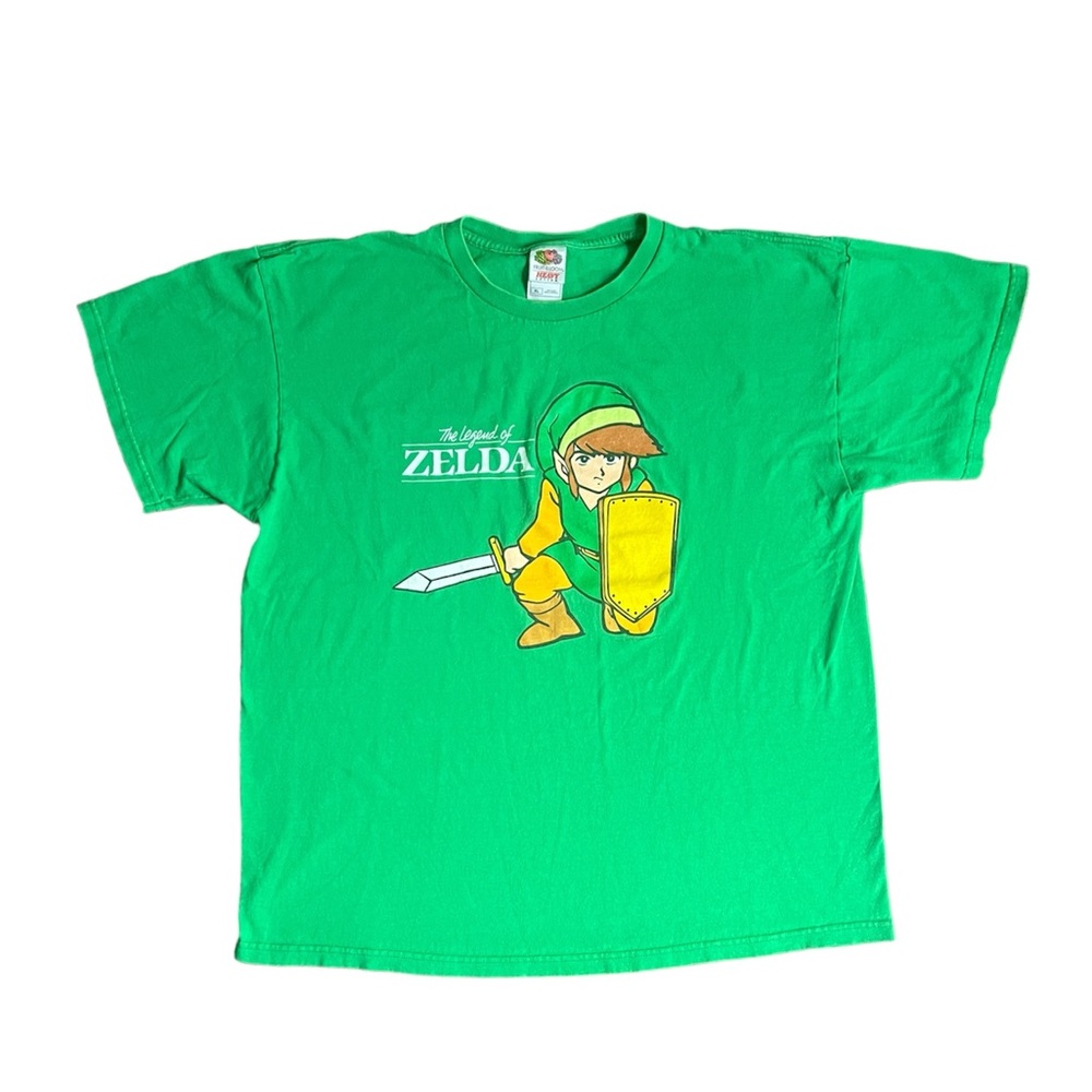 Legend Of Zelda T Shirt Sz XL A Link To The Past Men's Green Graphic Video Game